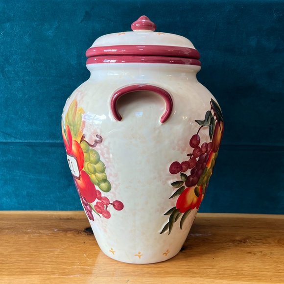 Artistica Art Tuscan Handmade And Hand Painted Ceramic Italian Biscotti Cookie Jar Poshmark